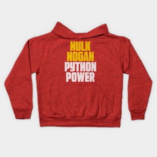 Hulk Hogan Python Power Font Kids Hoodie